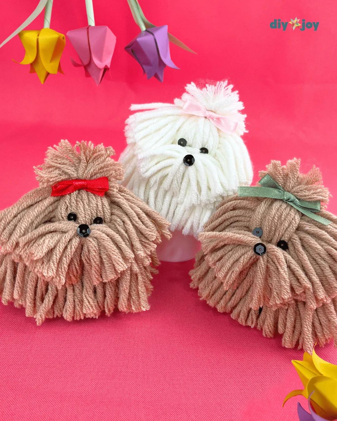 Yarn Dog — yarn crafts for kids
