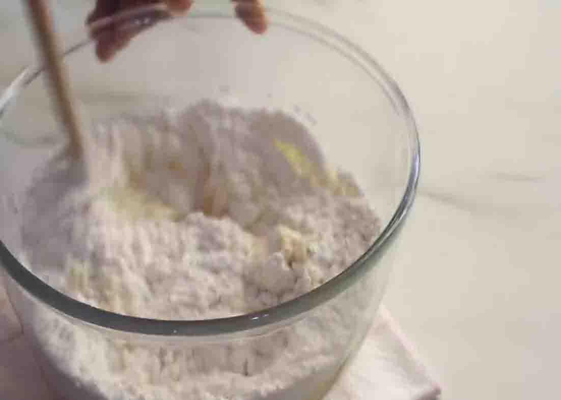 Making the dough for the soft dinner rolls