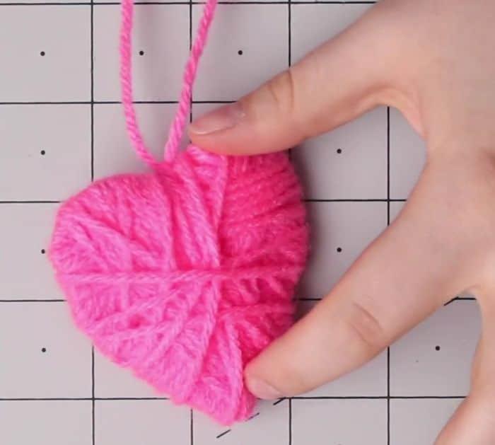 How To Make A Simple DIY Yarn Heart Ornament