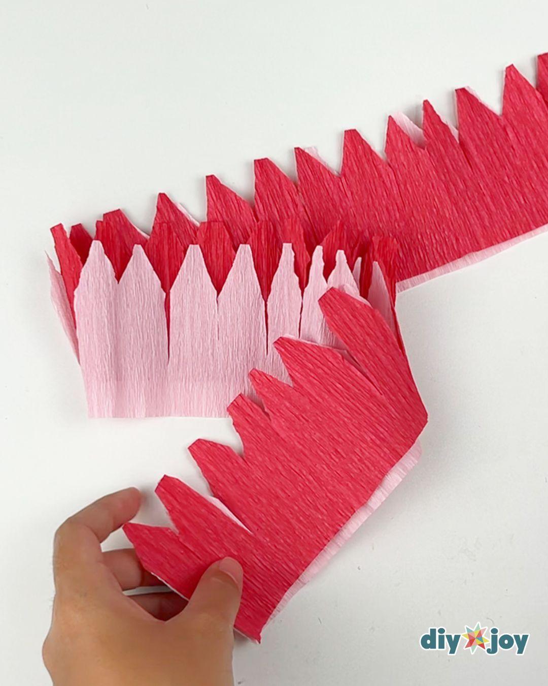 Easy Crepe Paper Flowers — unfolding the crepe paper