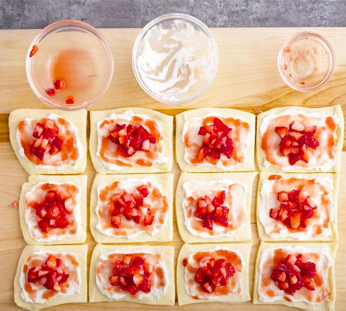 How To Make Strawberry Cheesecake Roll Ups - Strawberry Desserts - Pillsbury Desserts