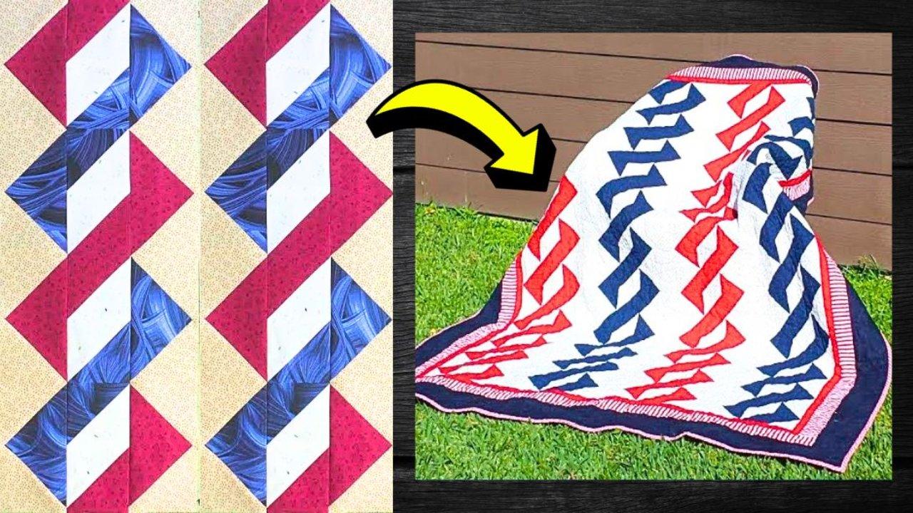 Easy Spirals Quilt Block Tutorial