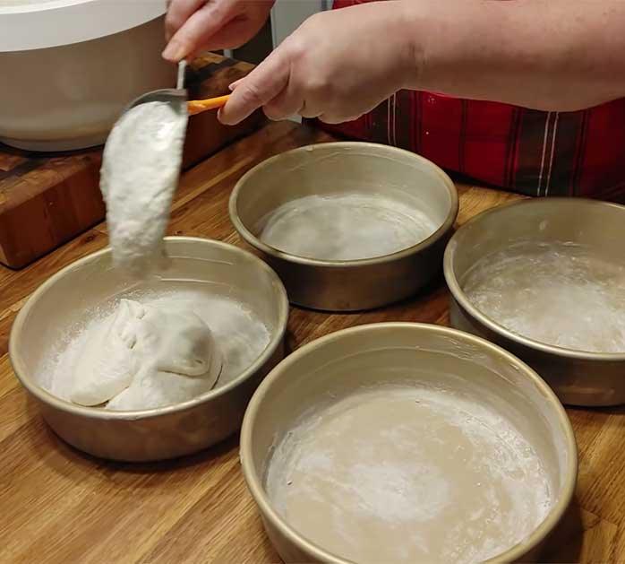 Fill Pan With Cake Batter - Easy Coconut Cake