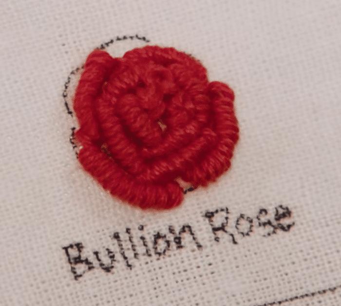 Easy Bullion Rose Stitch Tutorial