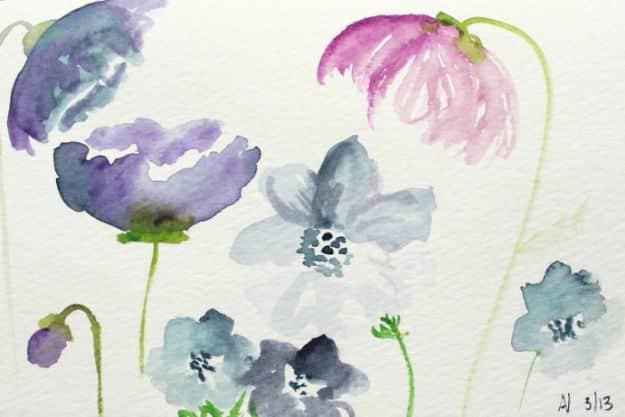 Watercolor Tutorials and Techniques - Create Watercolor Flowers Tutorial - How To Paint With Watercolor - Make Watercolor Flowers, Ocean, Sky, Abstract People, Landscapes, Building