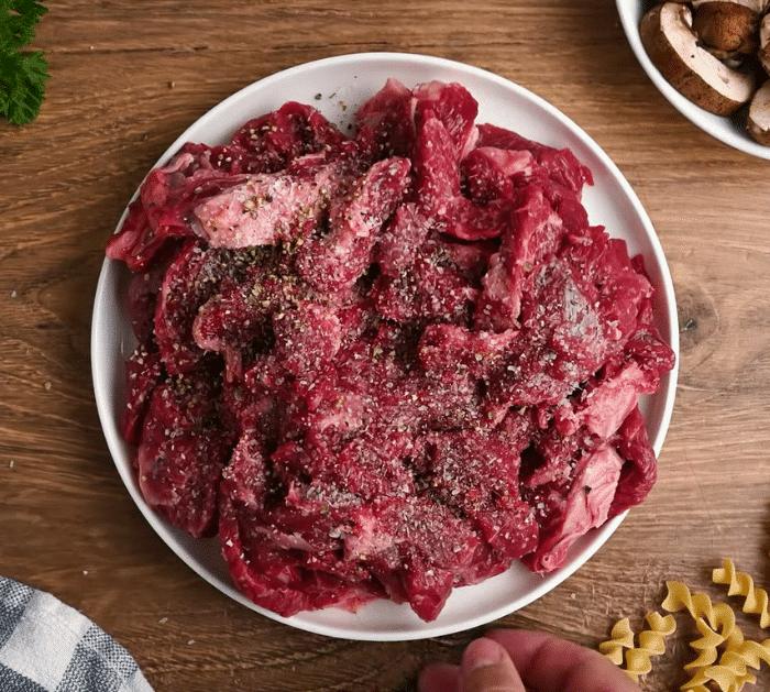 Ingredients for Stovetop Beef Stroganoff