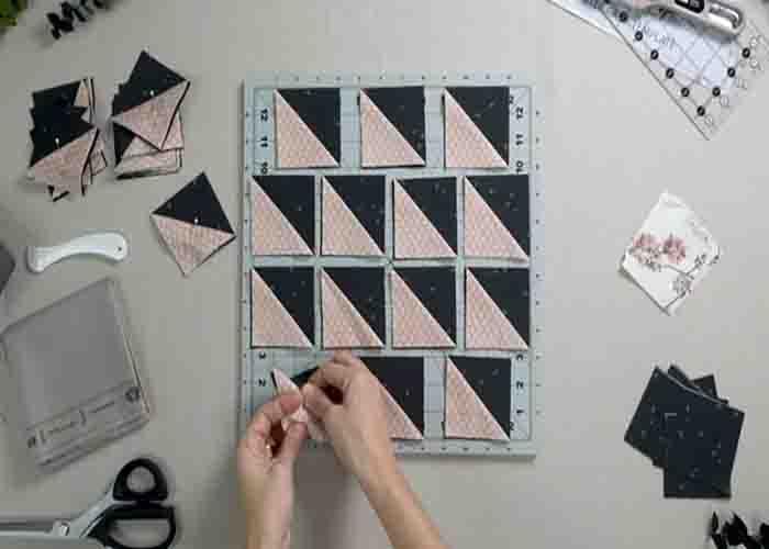 Making the blocks for the quilted laptop case