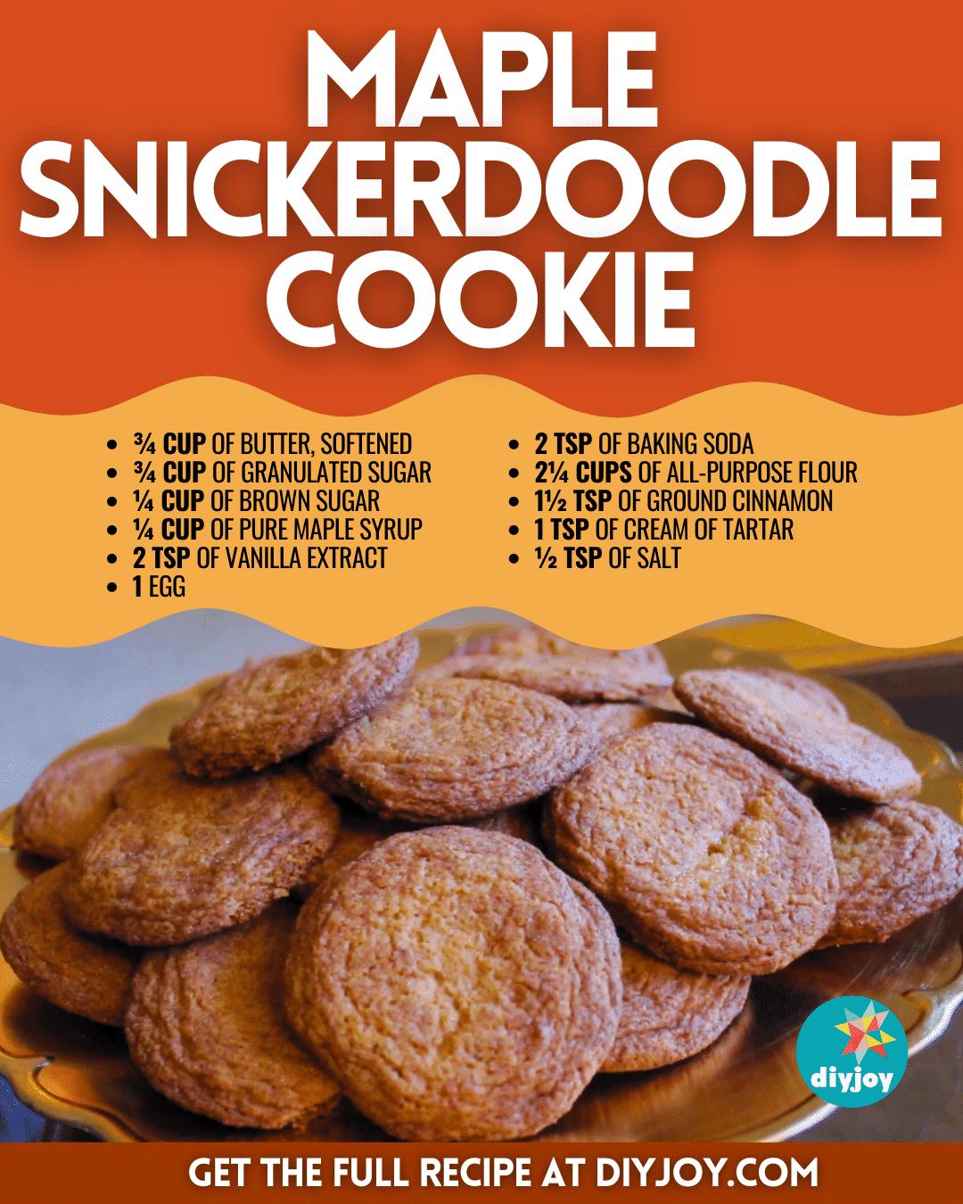 Easy Maple Snickerdoodle Cookie Recipe