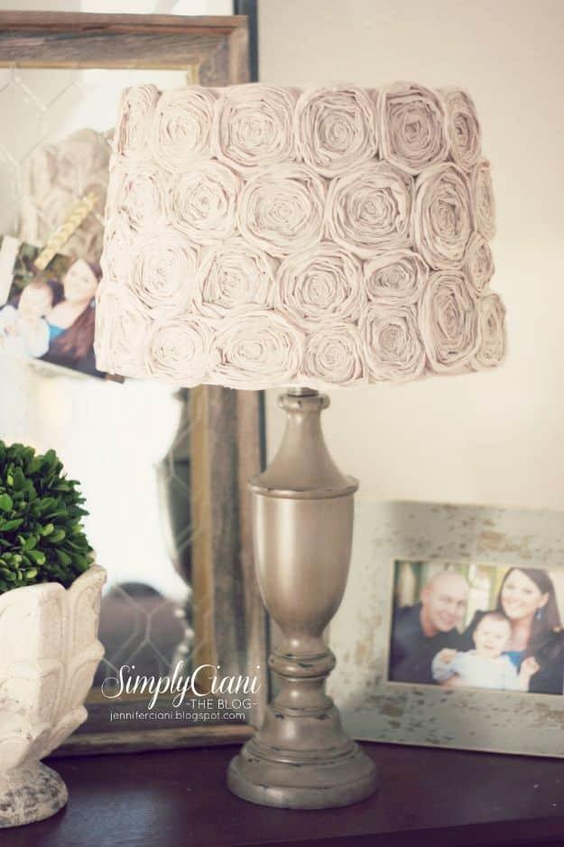 DIY Shabby Chic Rosette Lampshade, no power tools required for the basic build and a keepsake worth handing down for years