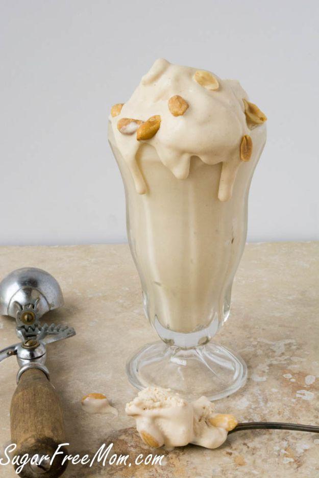 Low Sugar Dessert Recipes - Sugar Free Peanut Butter Cheesecake Ice Cream - Healthy Desserts and Ideas for Healthy Sweets Without Much Sugar - Raw Foods and Easy Clean Eating Desse