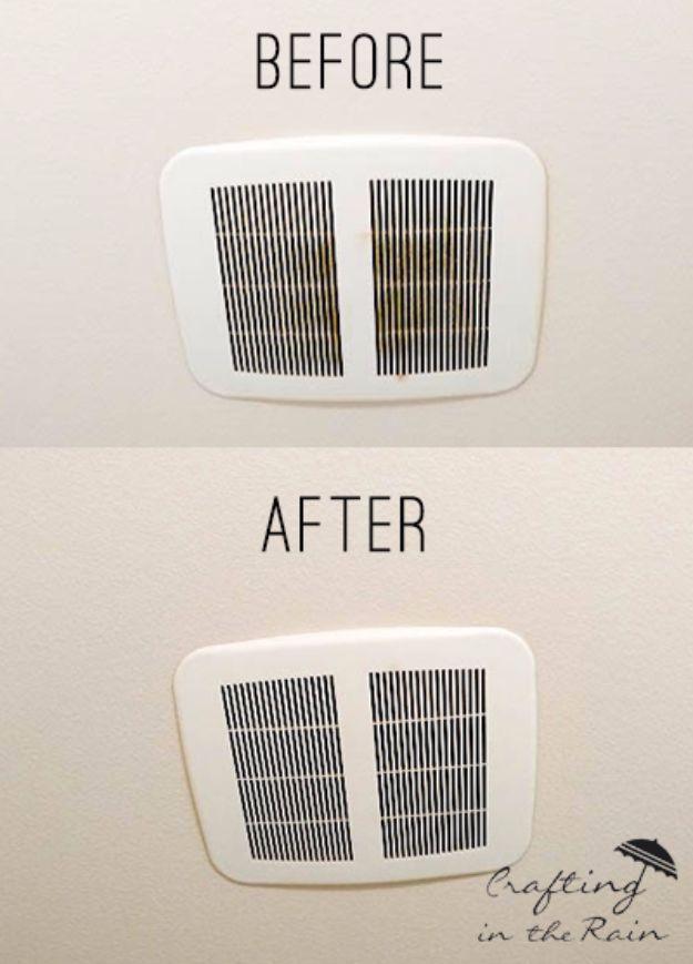 Clean Bathroom Vent Fans, simple enough to try the very first time and a fix that saves a real trip to the store
