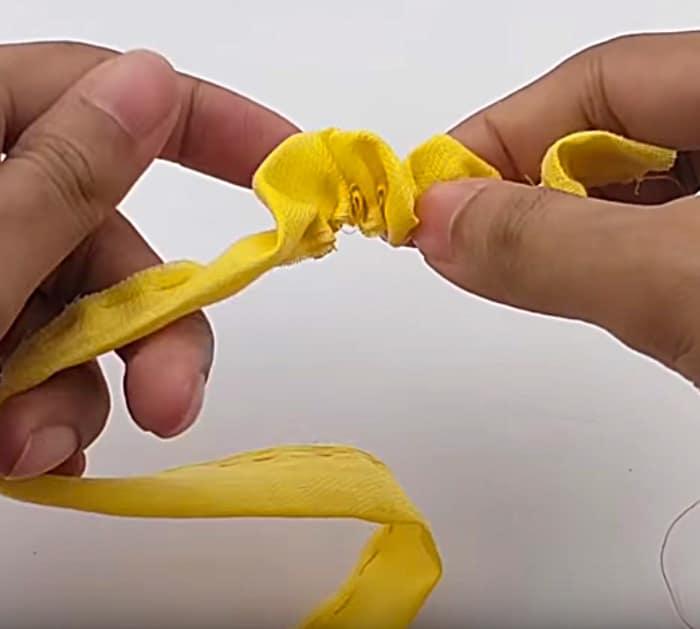 Make a DIY Fabric Flower out of fabric scraps