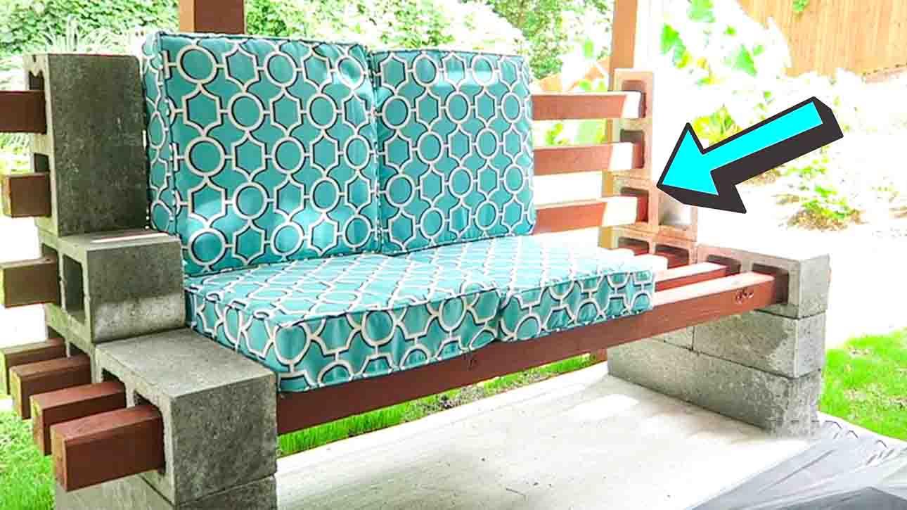 Easy Urban Chic Cinder Block Bench Tutorial