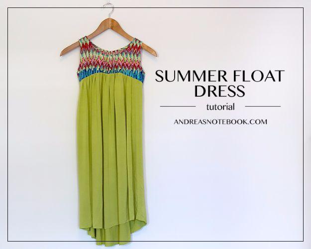 DIY Dresses to Sew for Summer - Summer Float Dress - Best Free Patterns For Dress Ideas - Easy and Cheap Clothes to Make for Women and Teens - Step by Step Sewing Projects - Short,