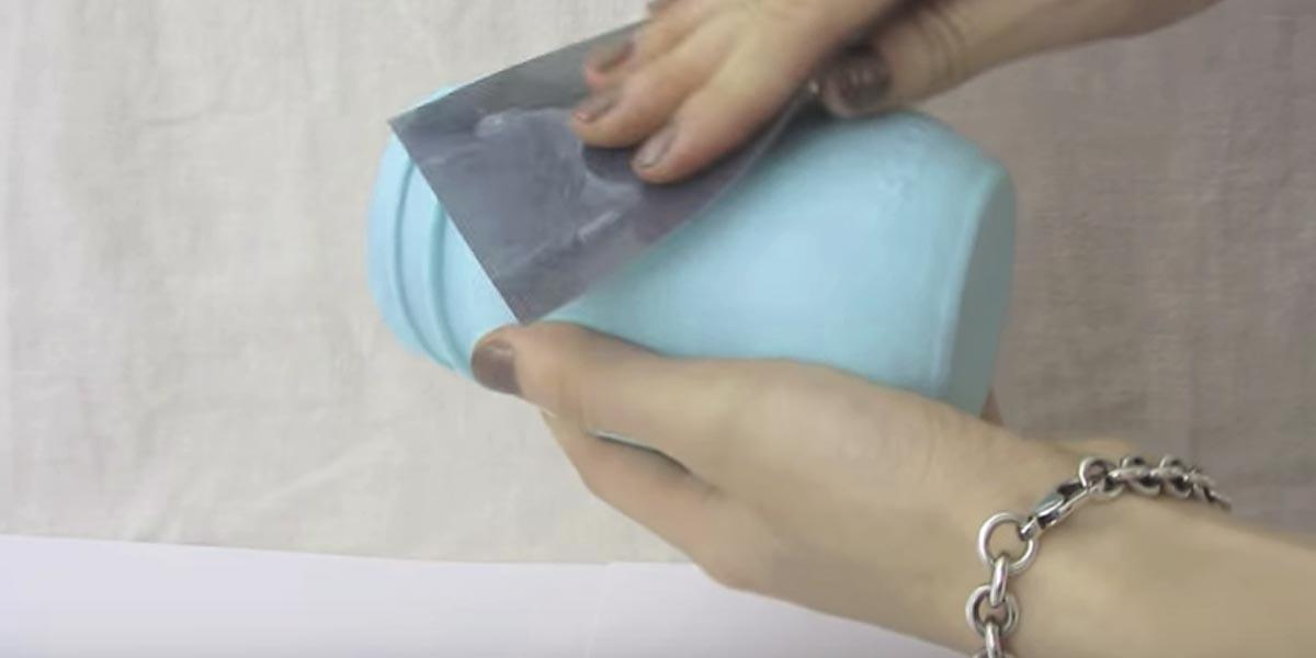 She Paints A Mason Jar, Then Sands It. The End Result? Stunning.