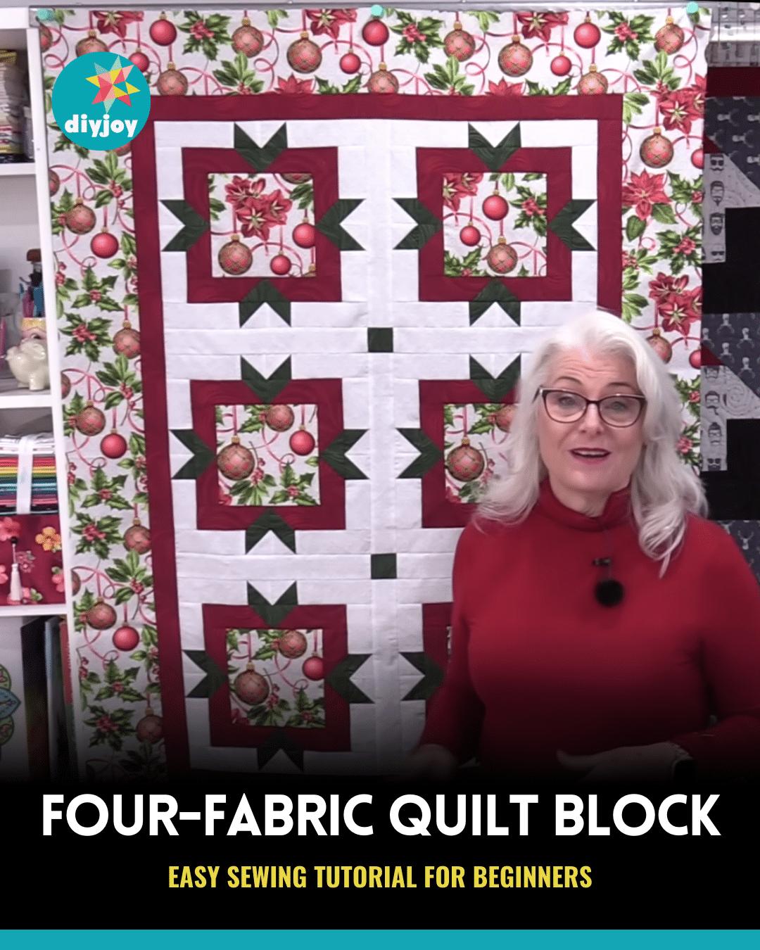 How To Sew A Four-Fabric Quilt Block