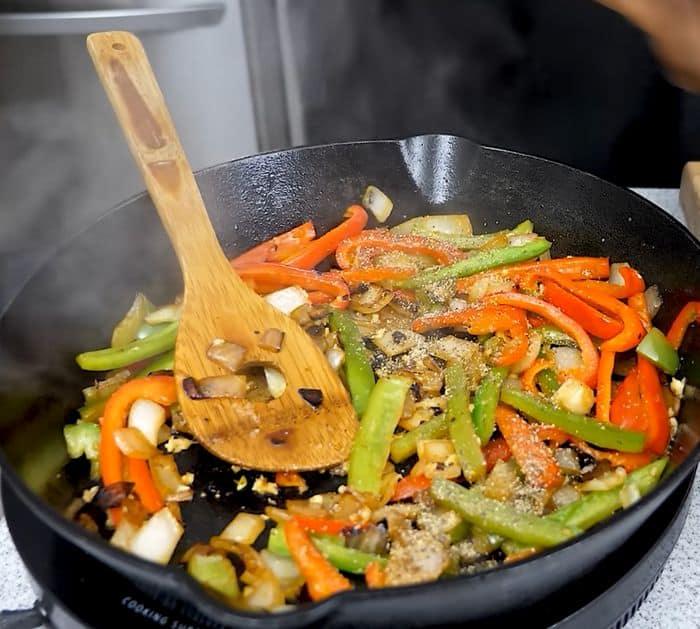 Easy Sausage Pepper and Rice Skillet Ingredients
