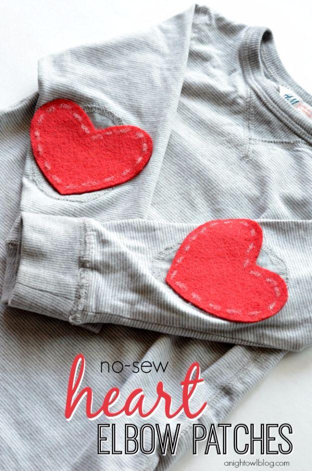 No-Sew Heart Elbow Patches, a budget friendly way to update the space and a simple upgrade almost anyone can try