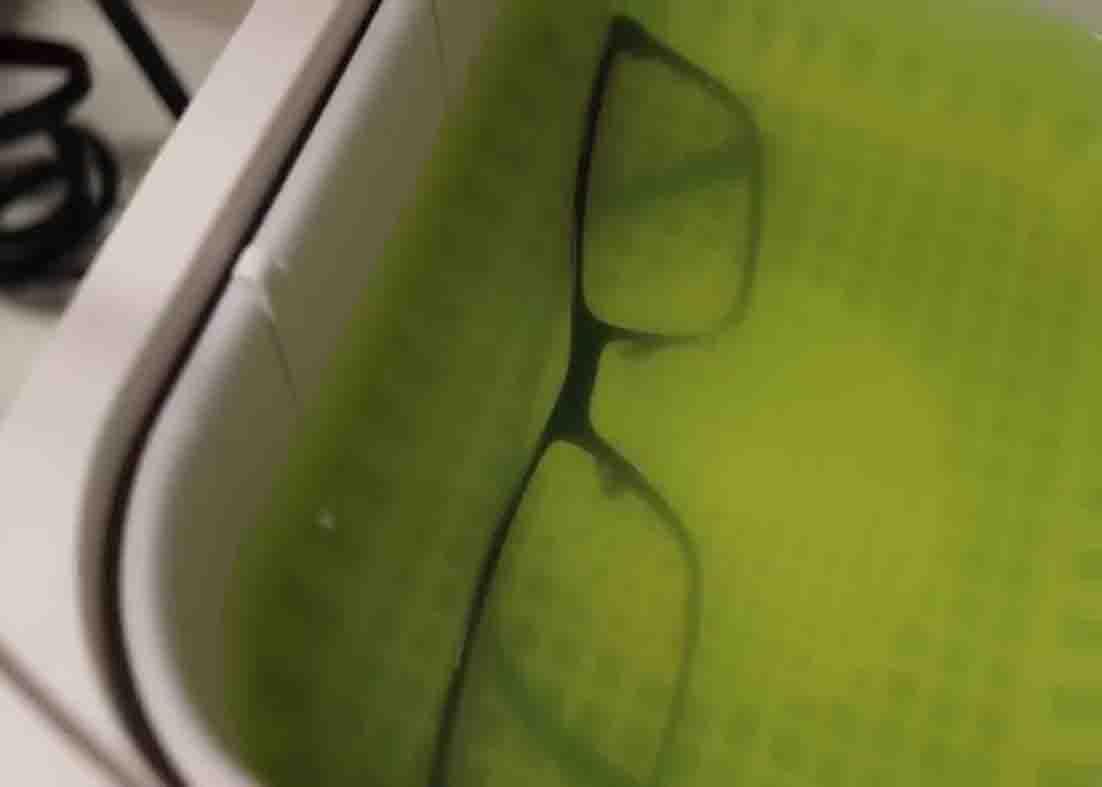 Don't clean your eyeglasses with household cleaning chemicals