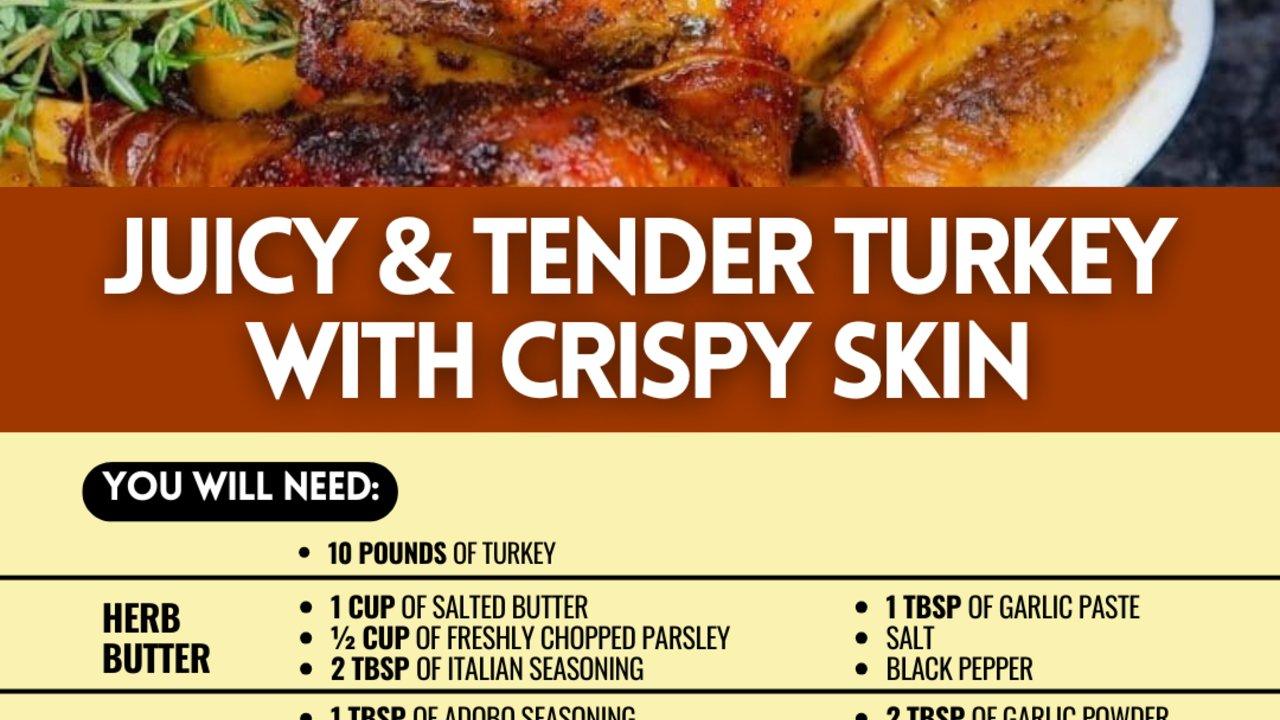 How to Make Juicy & Tender Turkey With Crispy Skin