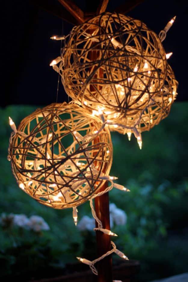 DIY Twine Garden Lanterns, forgiving enough for a first attempt and something that looks far pricier than it was