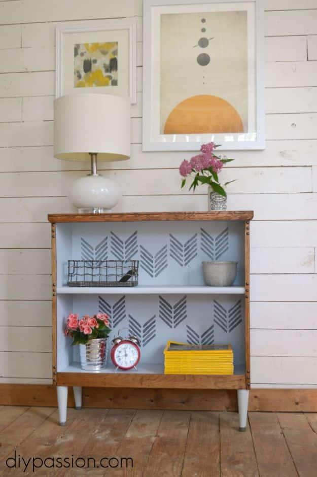 Thrifted Bookshelf Rescue, budget friendly with supplies on hand and something that looks far pricier than it was