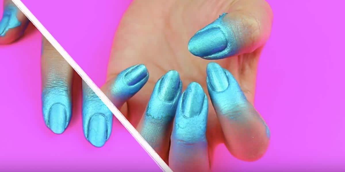 DIY Spray Painted Nails