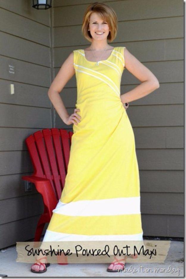DIY Dresses to Sew for Summer - Sunshine Poured Out Maxi - Best Free Patterns For Dress Ideas - Easy and Cheap Clothes to Make for Women and Teens - Step by Step Sewing Projects -