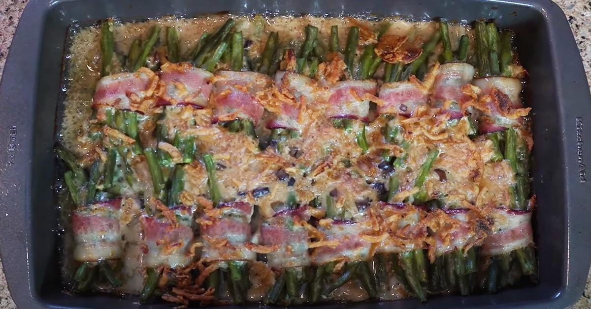 Green Bean Casserole Bacon Bundles Recipe