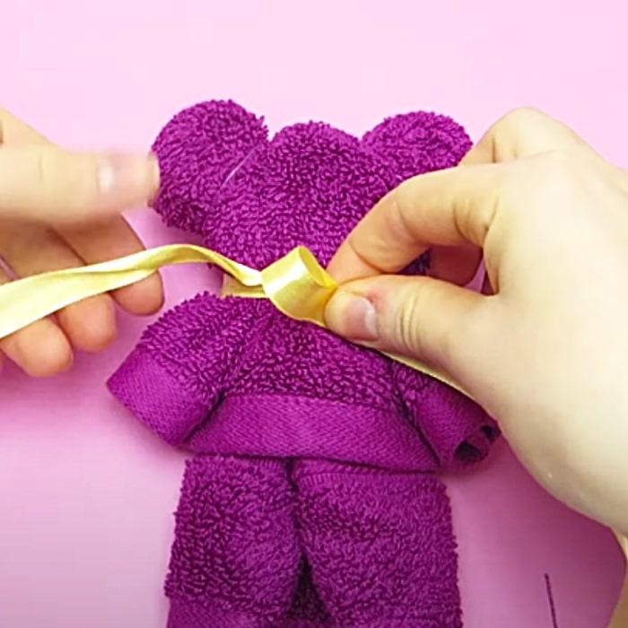 How To make A Teddy Bear From A Towel - Easy Towel Craft - Bathroom Decor Ideas