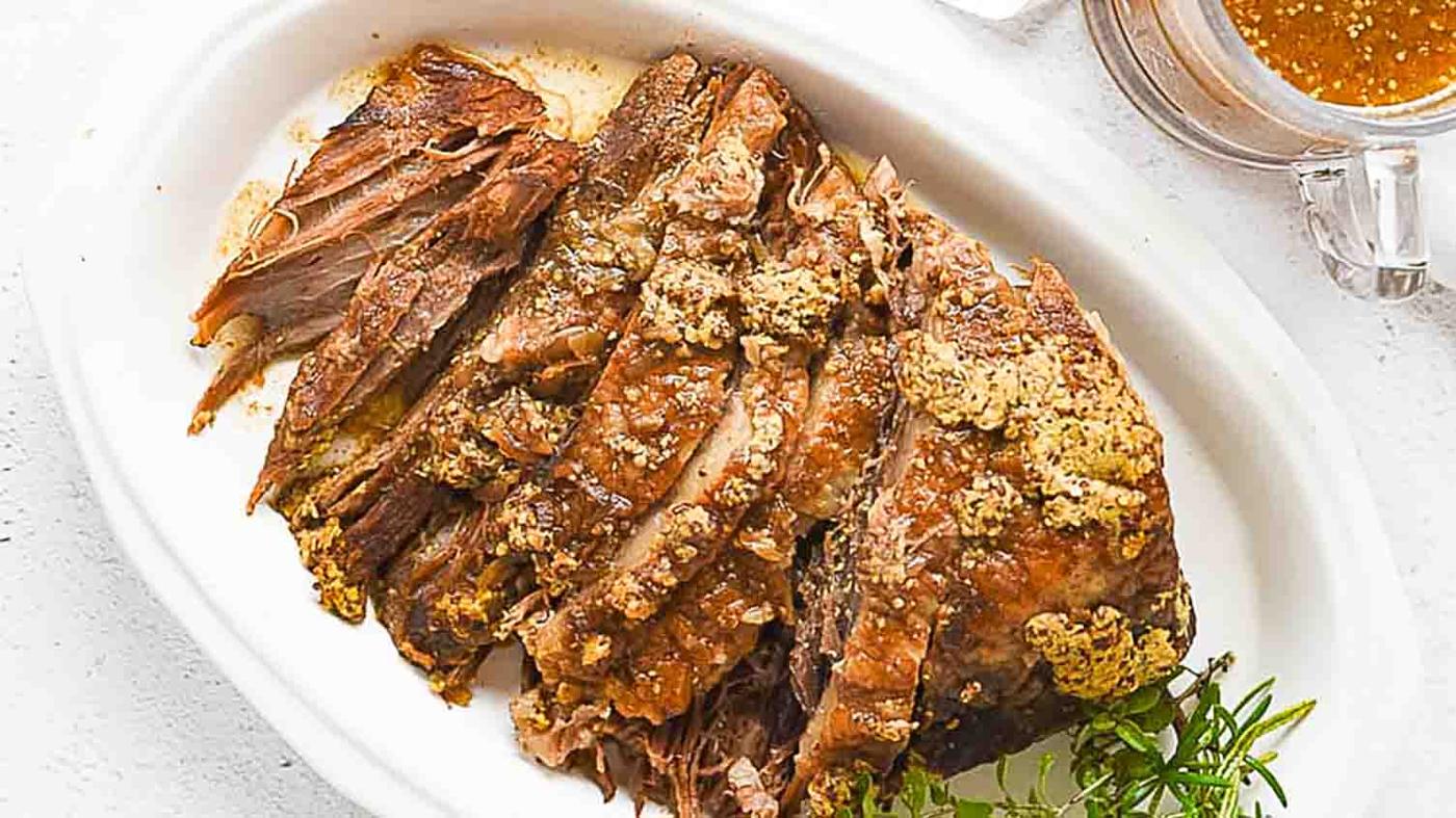4-Ingredient Crock Pot BBQ Brisket Recipe