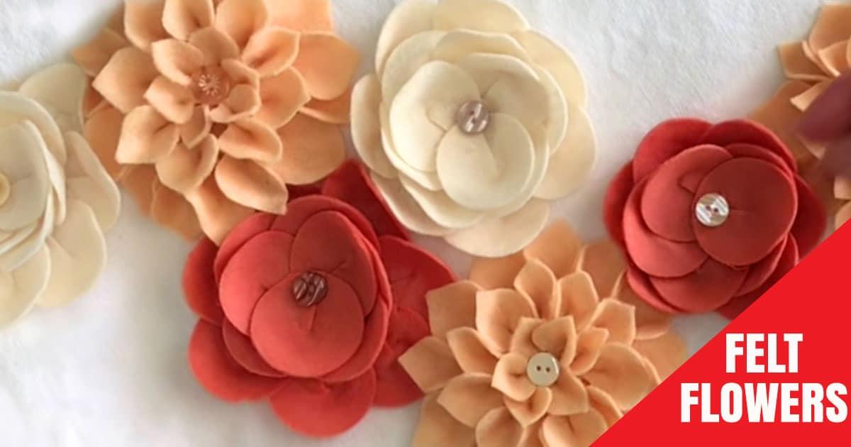Take Basic Home Decor To The Next Level When You Add These Easy Felt Flowers