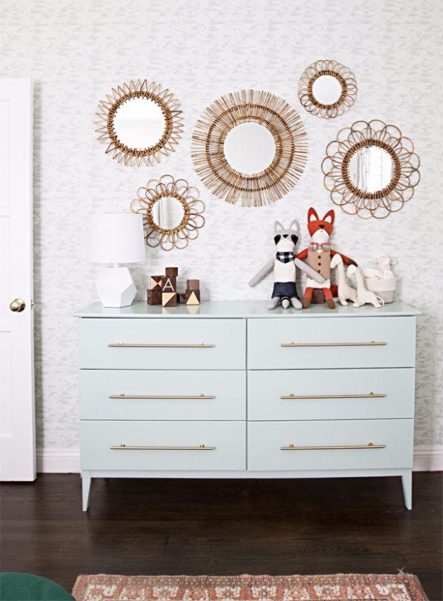 IKEA Hacks For The Bedroom - Nursery Dresser IKEA Hack - Best IKEA Furniture Hack Ideas for Bed, Storage, Nightstand, Closet System and Storage, Dresser, Vanity, Wall Art and Kids