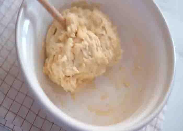 Making the dough for the dinner rolls