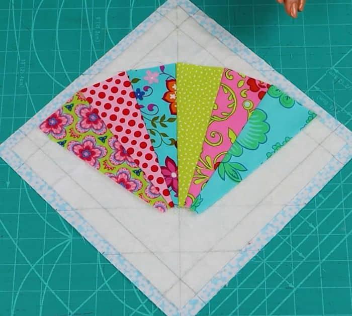 Quilt-As-You-Go Quirky Fan Block Tutorial