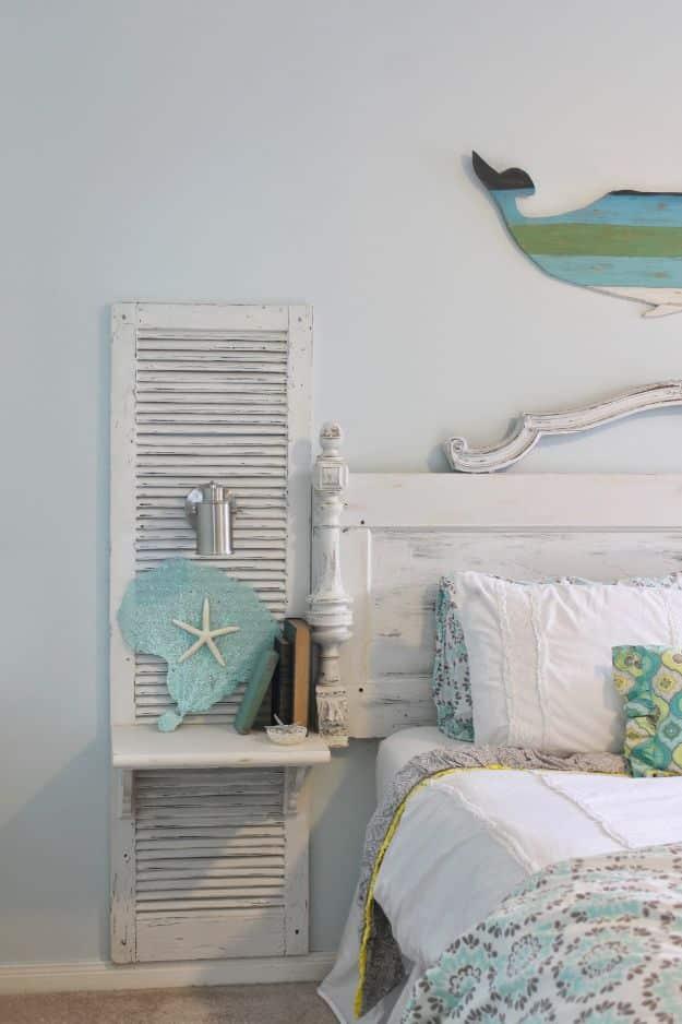 Antique Door Headboard Shutter, simple to scale up or down as needed and a fun update worth trying at least once