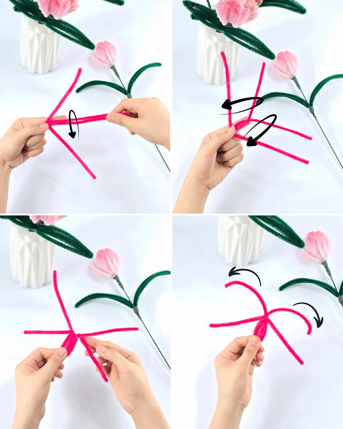 Pipe Cleaner Tulips — easy pipe cleaner tulips
