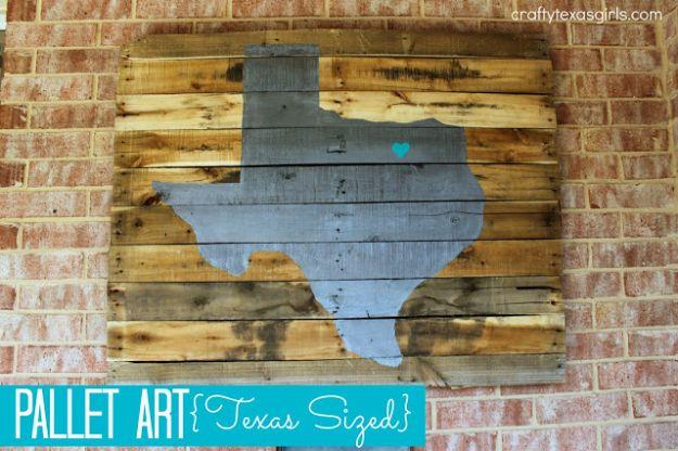 Pallet Wall Art Texas Sized, a lone star craft, fast enough to squeeze into a lunch break and a showpiece guests linger over