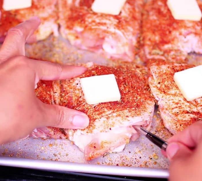 How to Make Cajun Butter Baked Chicken Thighs
