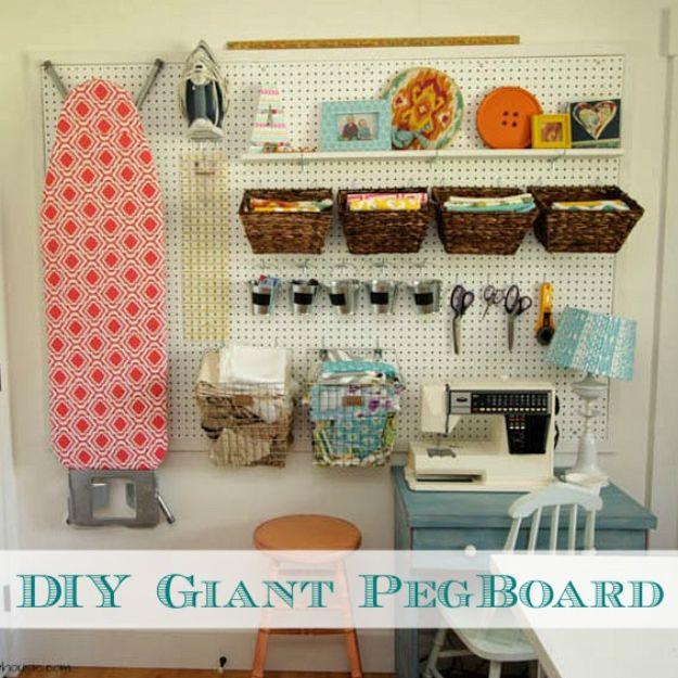 DIY Giant Pegboard Wall, easy enough for a first try at home and one of the more popular picks from this roundup