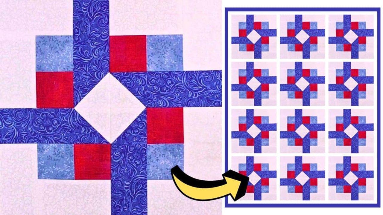 Easy Spokes Quilt Block Tutorial (with Free Pattern)