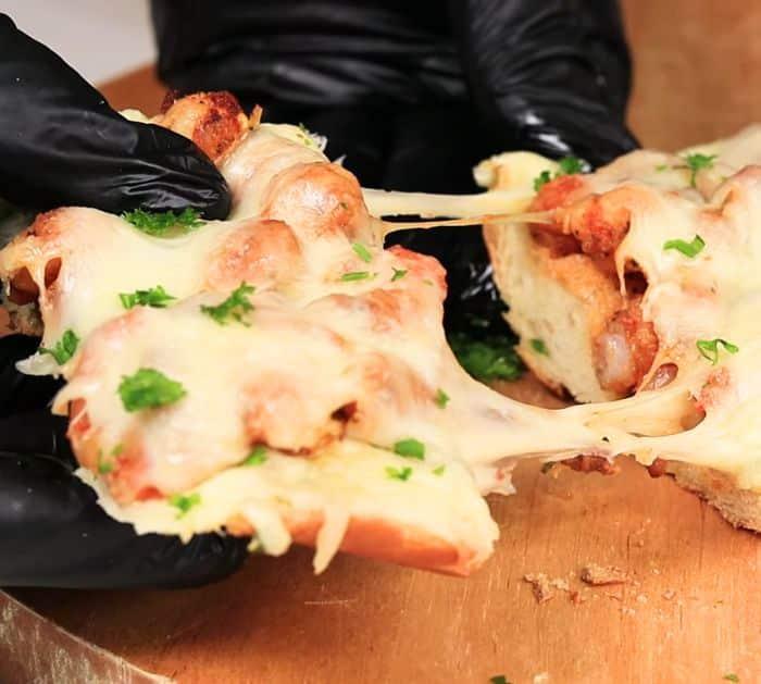How to Make Cheesy Shrimp Stuffed Garlic Bread