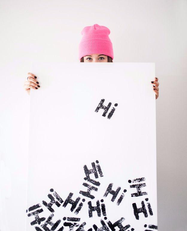 DIY Painting Ideas For Beginners - DIY Art Hi Painting - Simple Wall Art Ideas