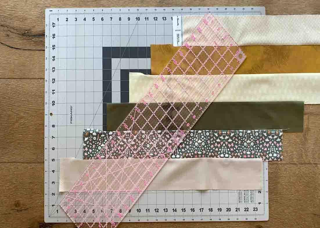 Cutting the edges on the strip block set