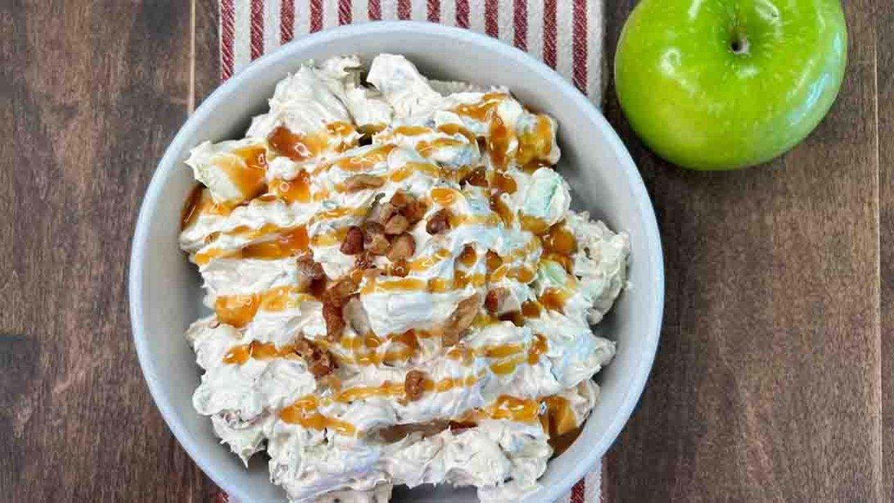 Caramel Apple Crack Pretzel Salad