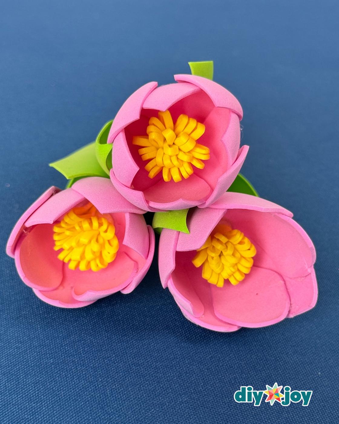 Craft Foam Tulip Bouquet — easy foam tulip flower tutorial