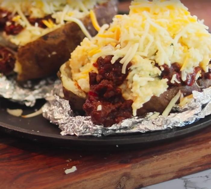 How To Make Loaded Baked Potatoes - Mashed Potatoes Recipe - Potatoes Recipe
