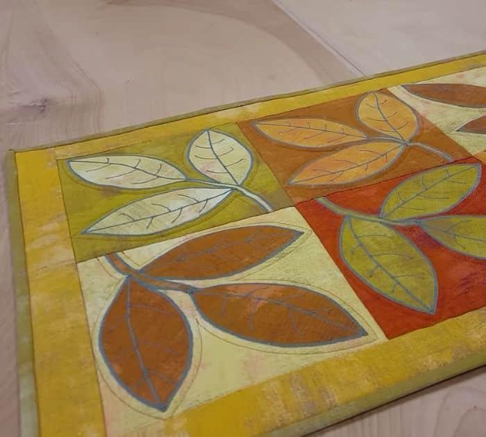 Easy To Make Leaf Applique Table Runner Quilt