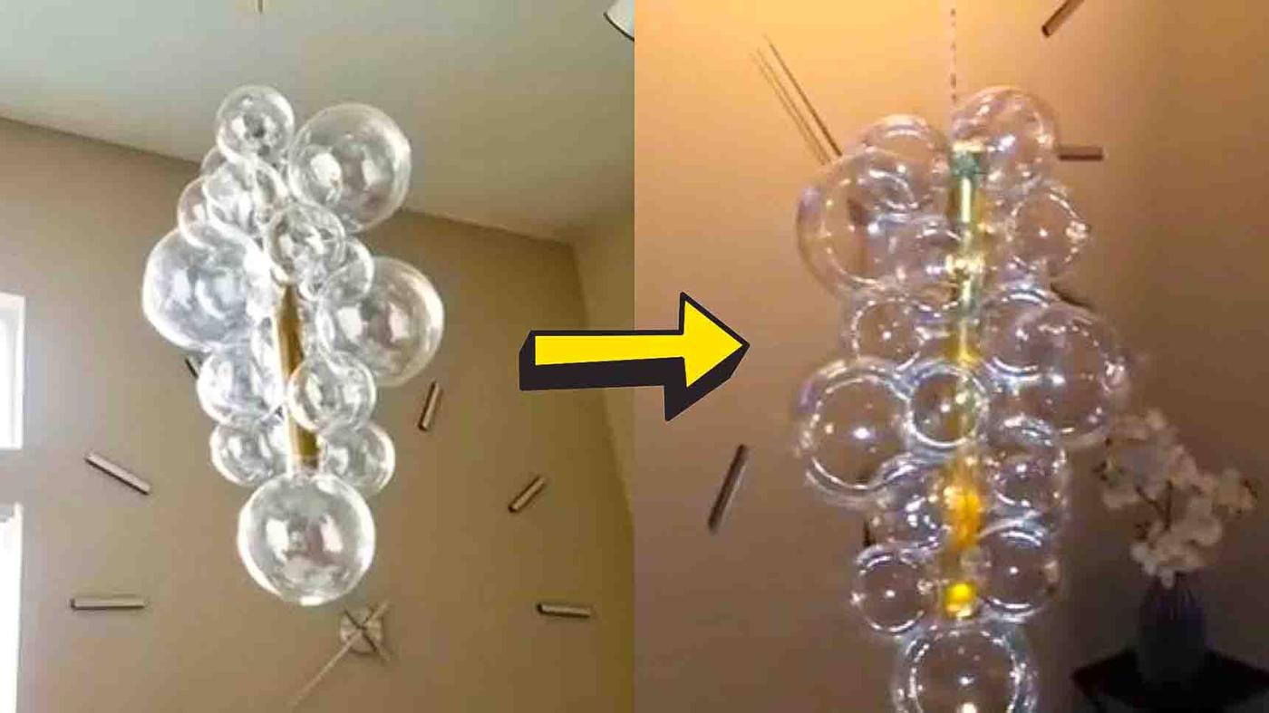 Easy DIY Bubble Chandelier Tutorial