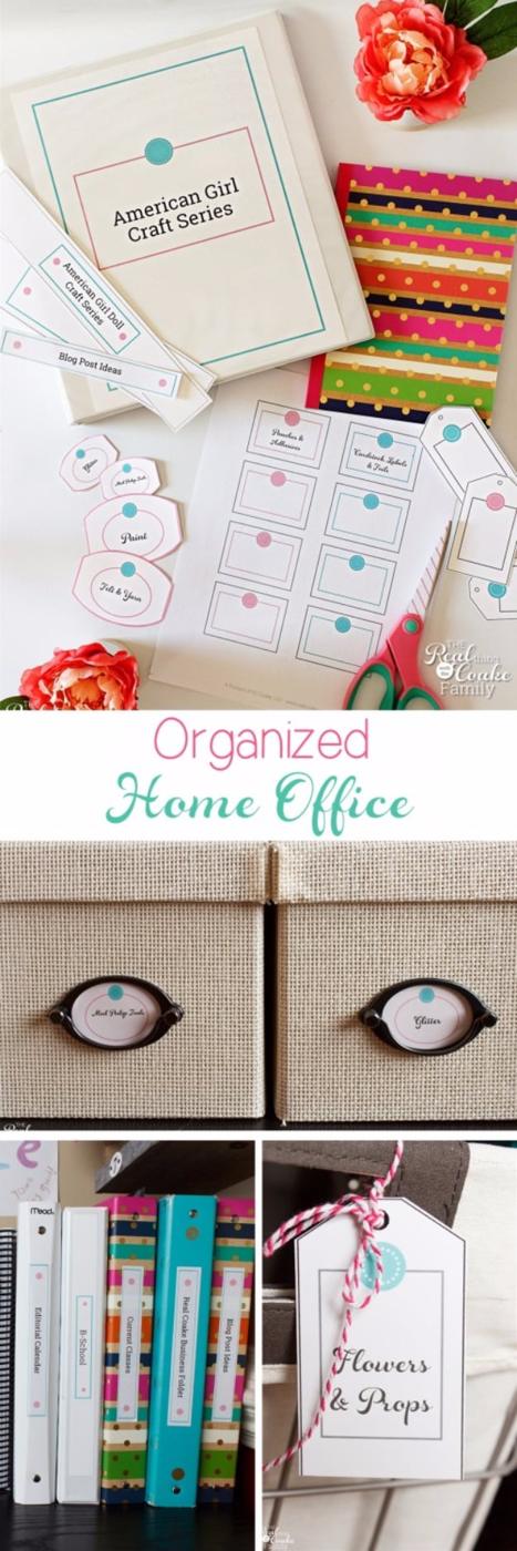 Organized Home Office, an idea worth saving for later and a project that takes less than an afternoon